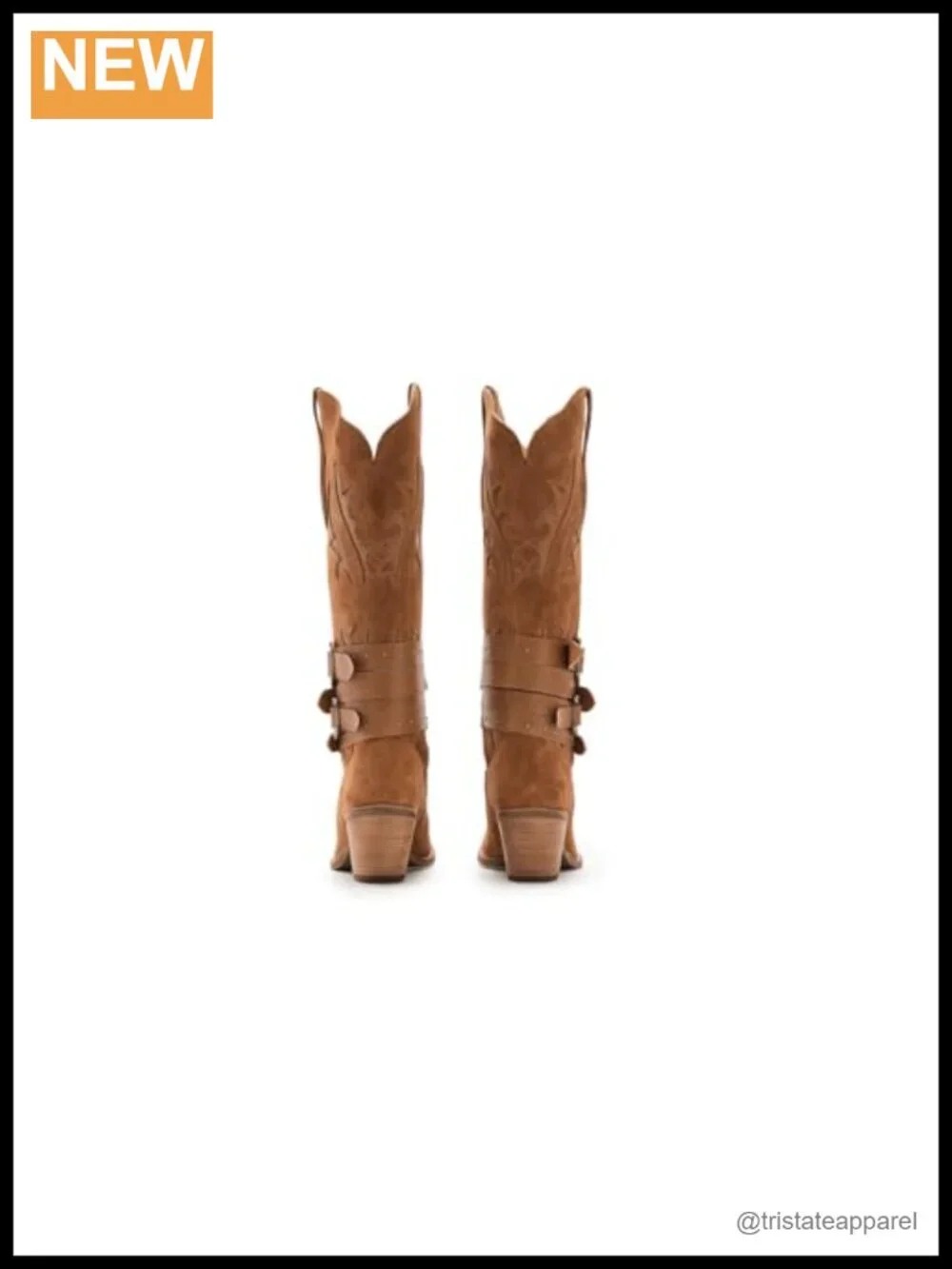 Dingo Womens Buck Wild Suede Leather Western Boots Snip Toe Mid Heel